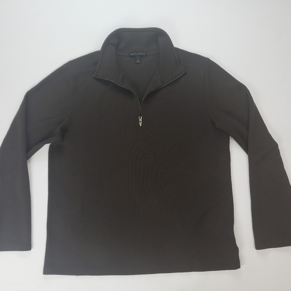 🔥Mens Banana Republic Brown 1/4 Zip Pullover